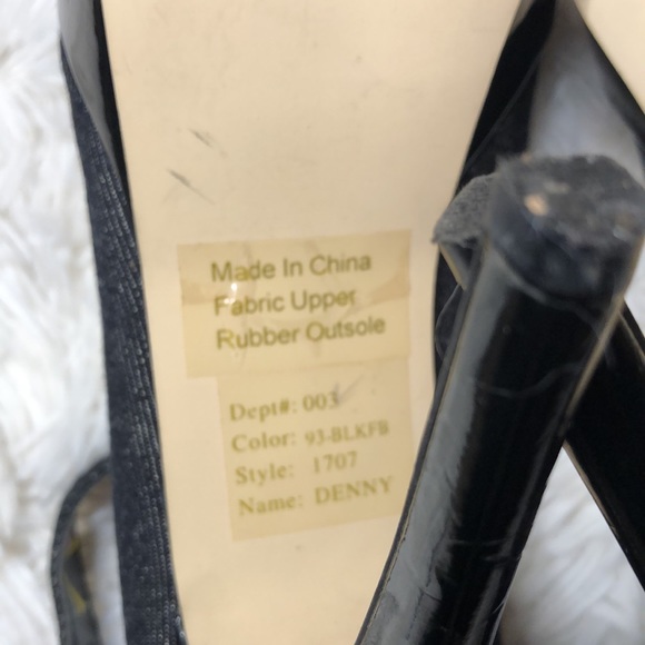 Bakers Denny Dark Denim Fabric  Platform Stilettos Ankle Strap Peep Toe Pump  7 - Picture 11 of 14